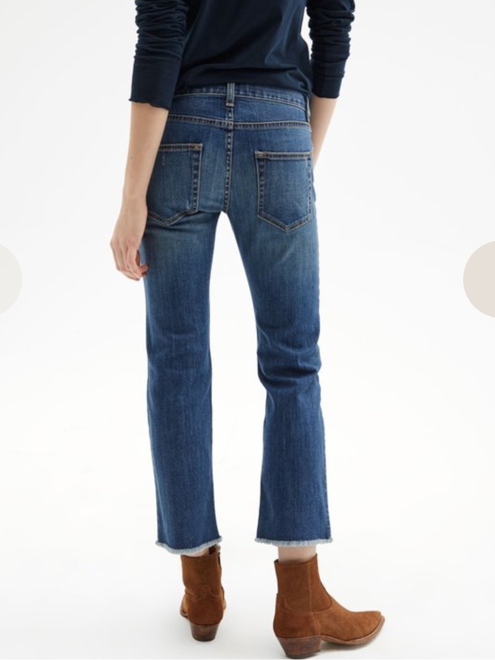 Nili Lotan Boyfriend Jeans Tribeca Wash Cotton Stretch Cropped Straight 29 USA - Picture 10 of 16